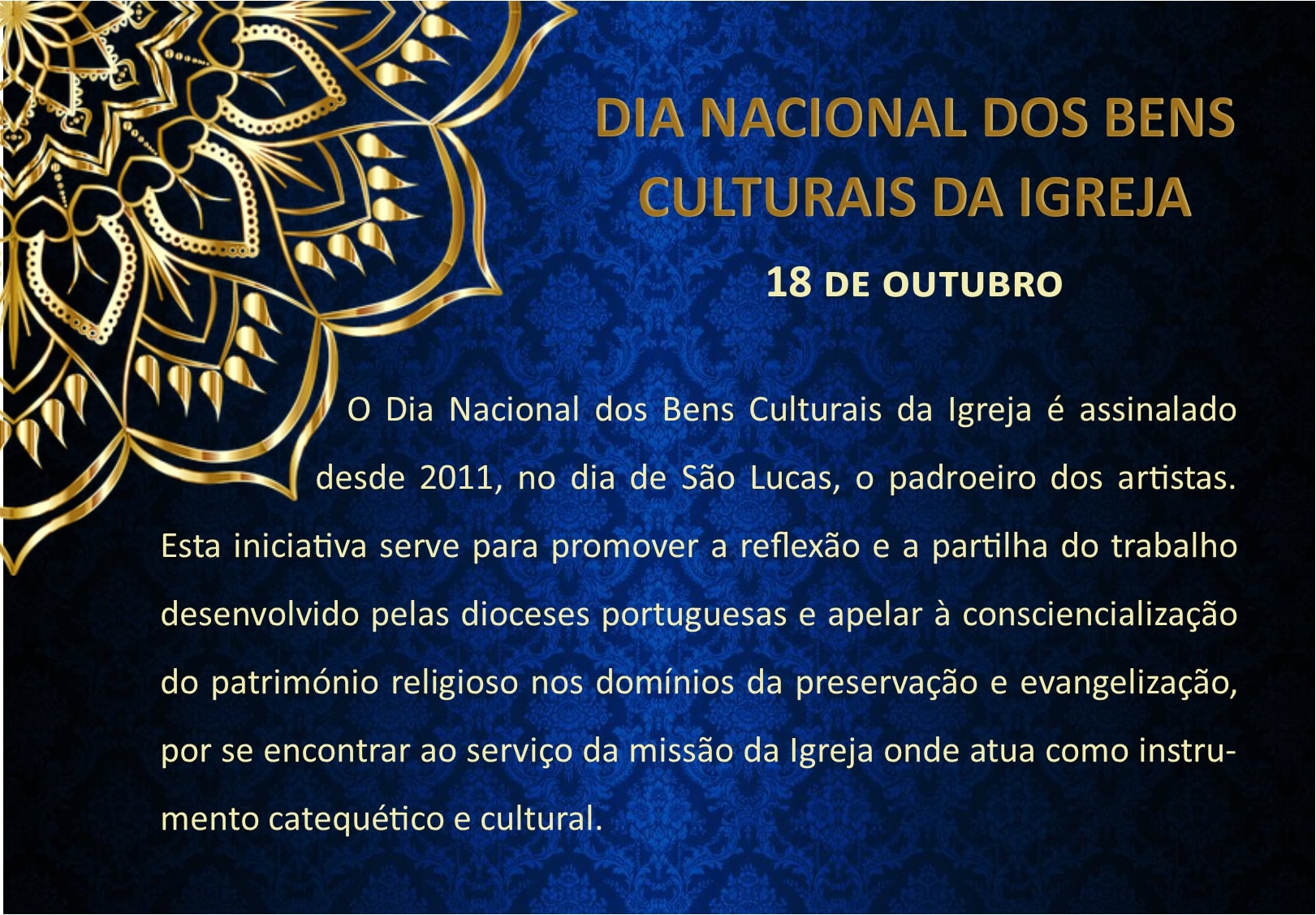 Dia Nacional dos Bens Culturais da Igreja