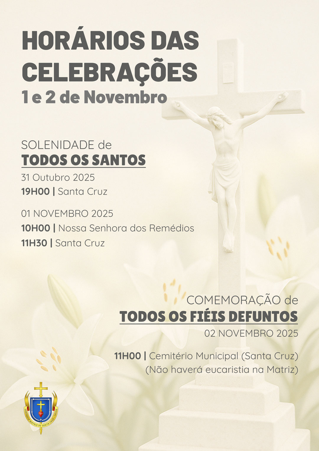 Solenidade de todos os Santos e Comemoração de todos os Fiéis Defuntos