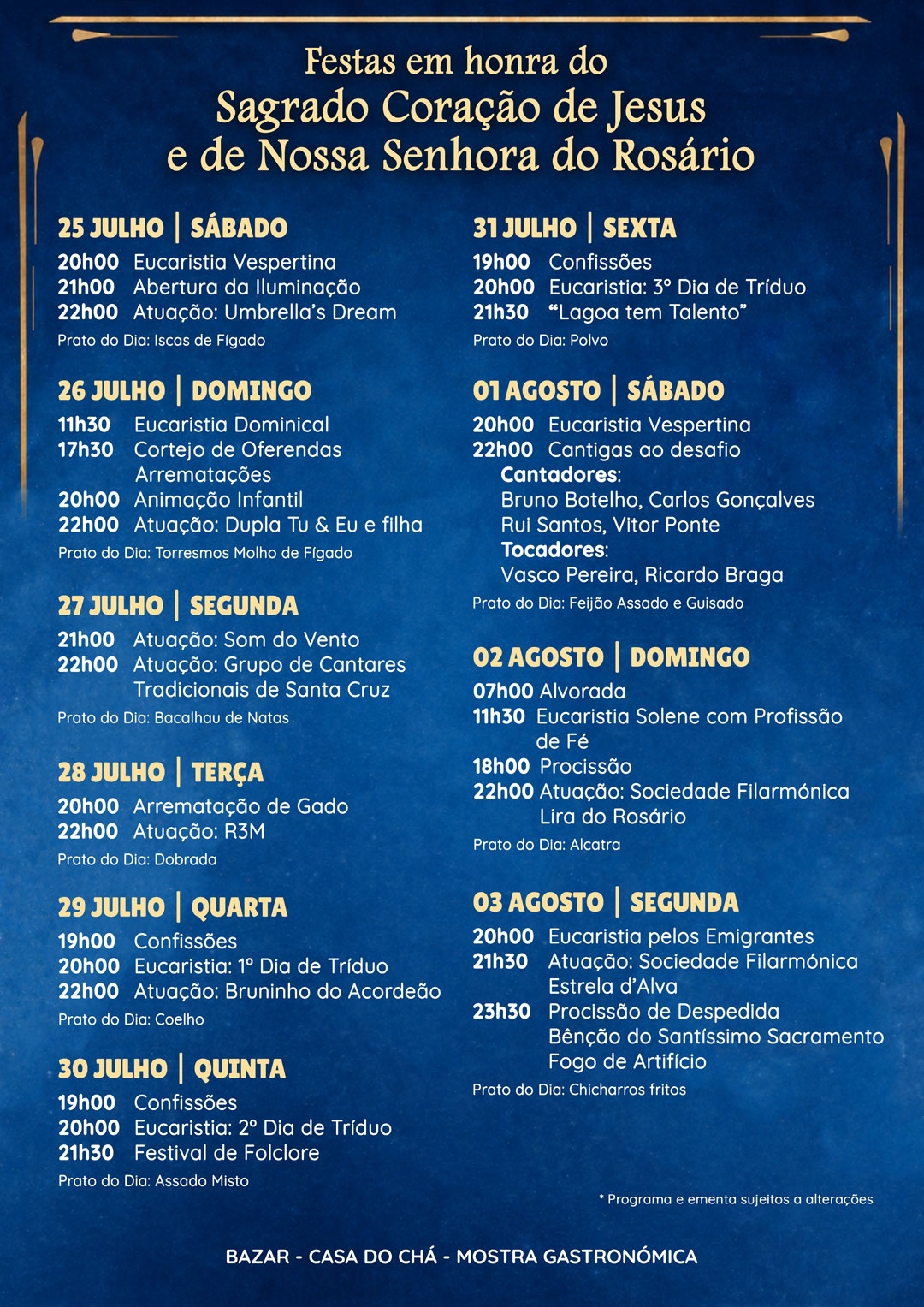 Festa Matriz de Lagoa 2026